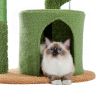 Cactus Cat Tree Cat Tower with Warmy Condo, Plush Perches, Sisal Scratching Post and Fluffy Balls for Small and Medium Cats (Minimum Retail Price for