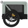 Pet Bike Trailer Gray and Black Oxford Fabric&Iron