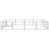 Dog Kennel Silver 172.2 ft¬≤ Steel