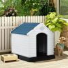 Dog House Made of Plastic with Ventilation System and Fastening Device