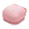 Dog Cat Bath Brush Comb Silicone Rubber Dog Puppy Massage Brush Hair Fur Grooming Cleaning Brush Soft Shampoo Dispenser