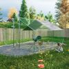 Large Metal Chicken Coop, Walk-in Chicken Run,Galvanized Wire Poultry Chicken Hen Pen Cage, Rabbits Duck Cages with Waterproof and Anti-Ultraviolet Co